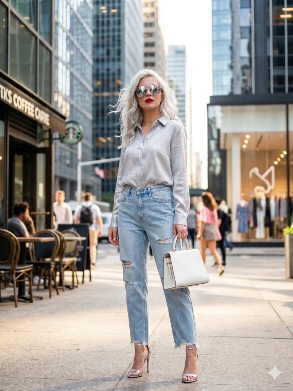 NWT Hidden light wash blue denim high rise boyfriend ankle ripped jeans, 31